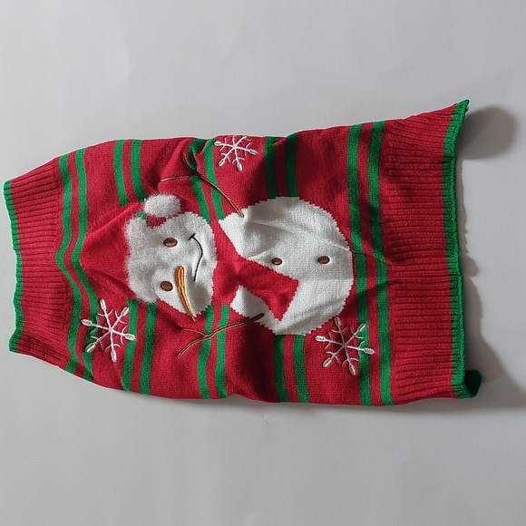 Dog christmas sweater snowman red size L - Picture 2 of 7